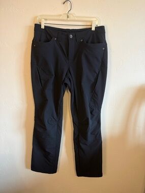 Duluth Trading Co Black Straight-Leg Fleece Lined Utility Pants